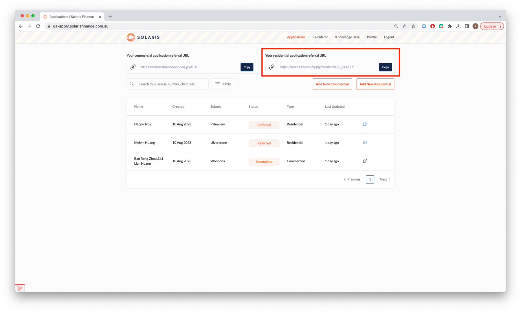 Your referral link can be found inside your login.